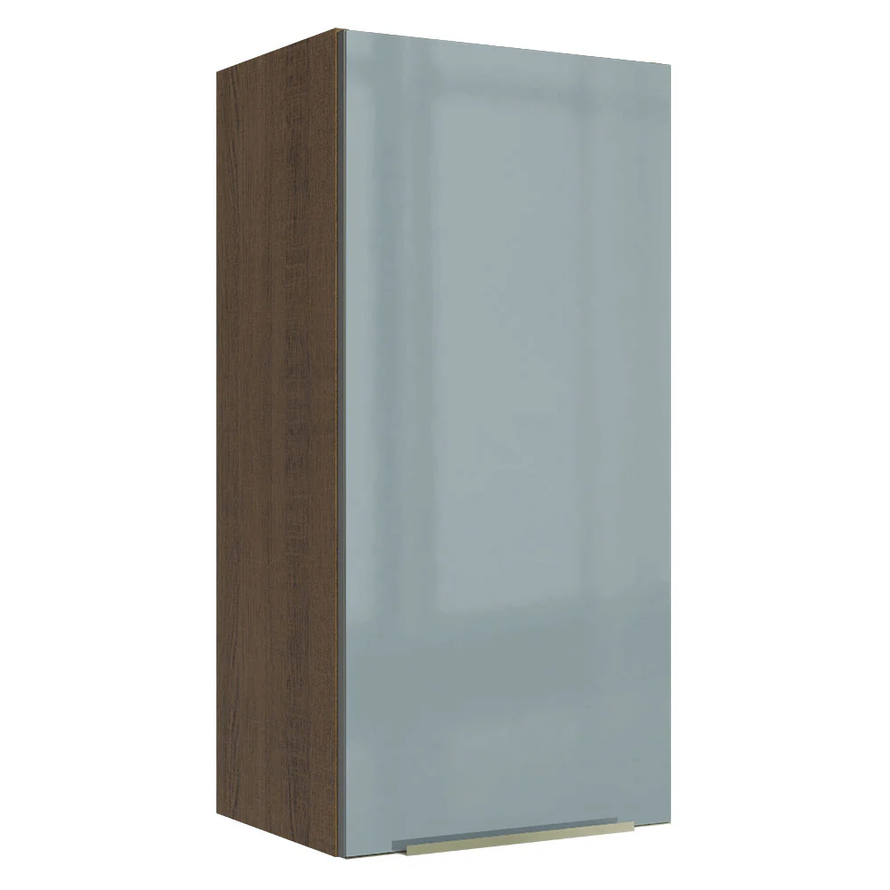 Armário Aéreo Madesa Lux 40 x 83 cm 1 Porta Rustic/Cinza