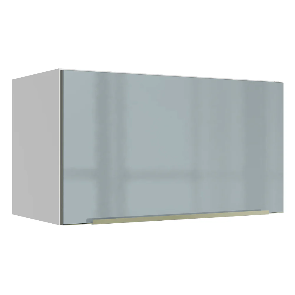 Armário Aéreo Madesa Lux 60 cm 1 Porta Basculante Branco/Cinza