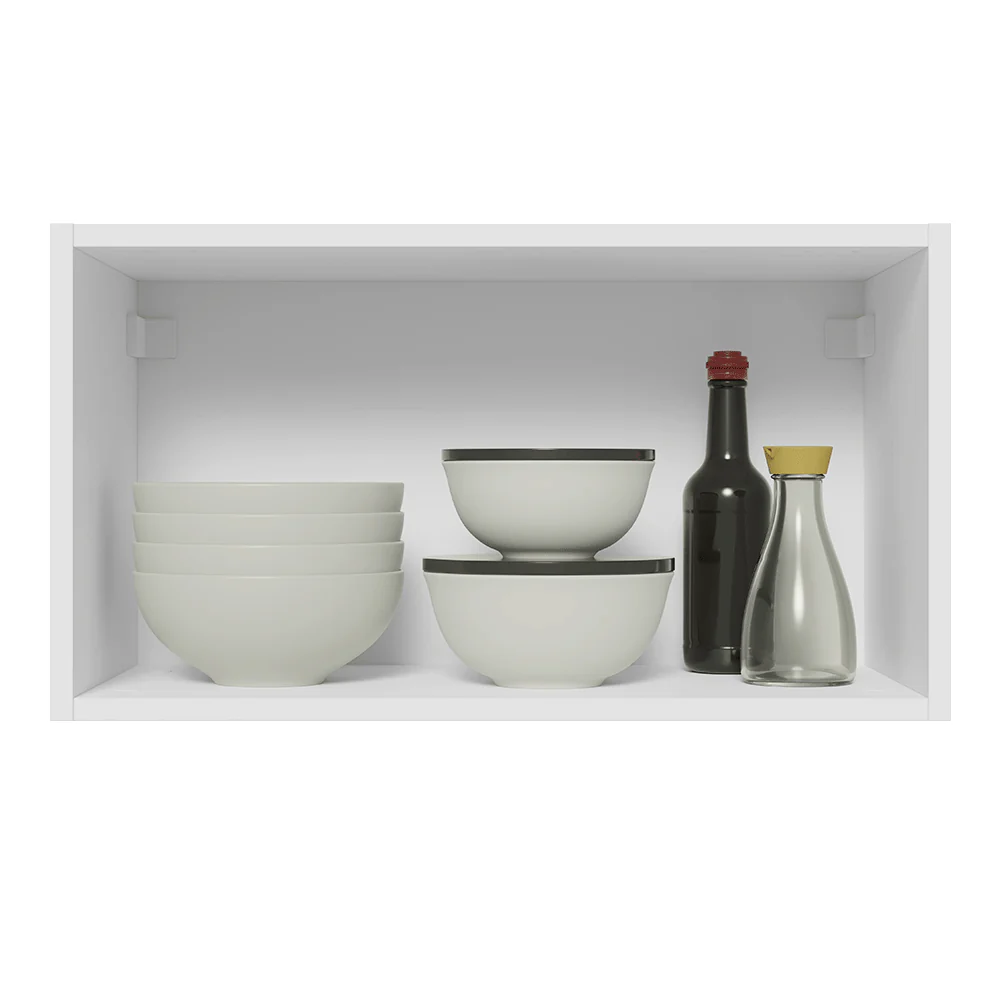 Armário Aéreo Madesa Lux 60 cm 1 Porta Basculante Branco/Cinza - Image 4