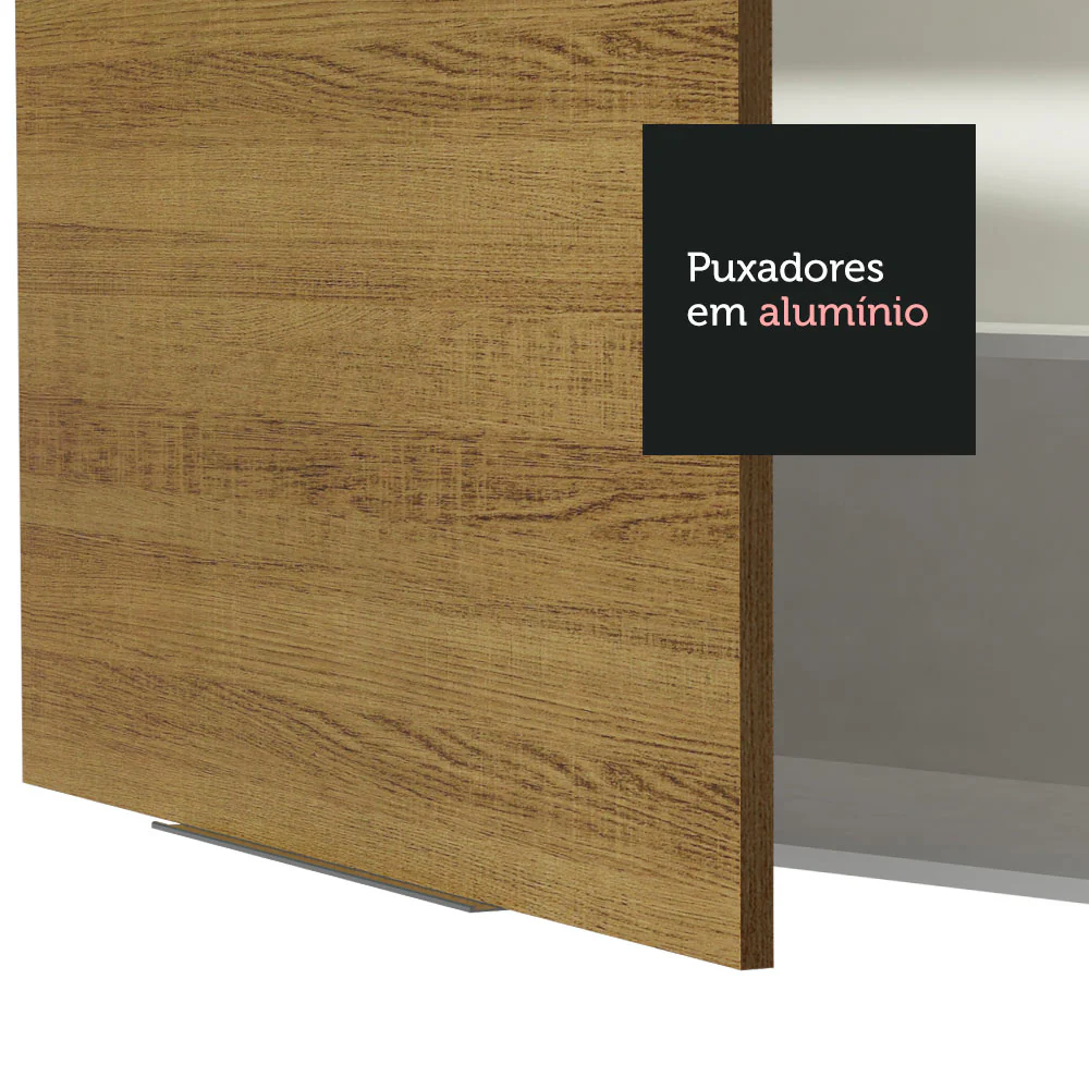 Armário Aéreo Madesa Stella 35 cm 1 Porta Branco/Rustic - Image 5
