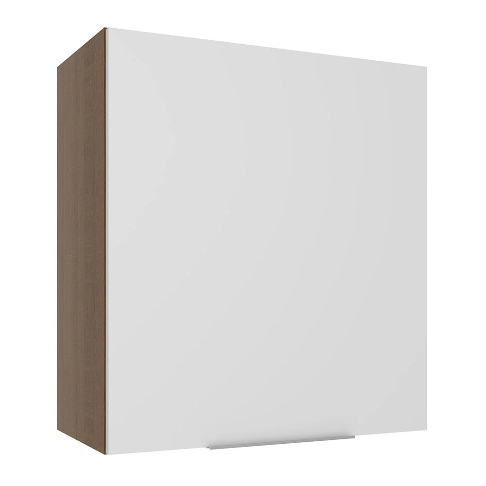 Armário Aéreo Madesa Stella 60 cm 1 Porta Rustic/Branco