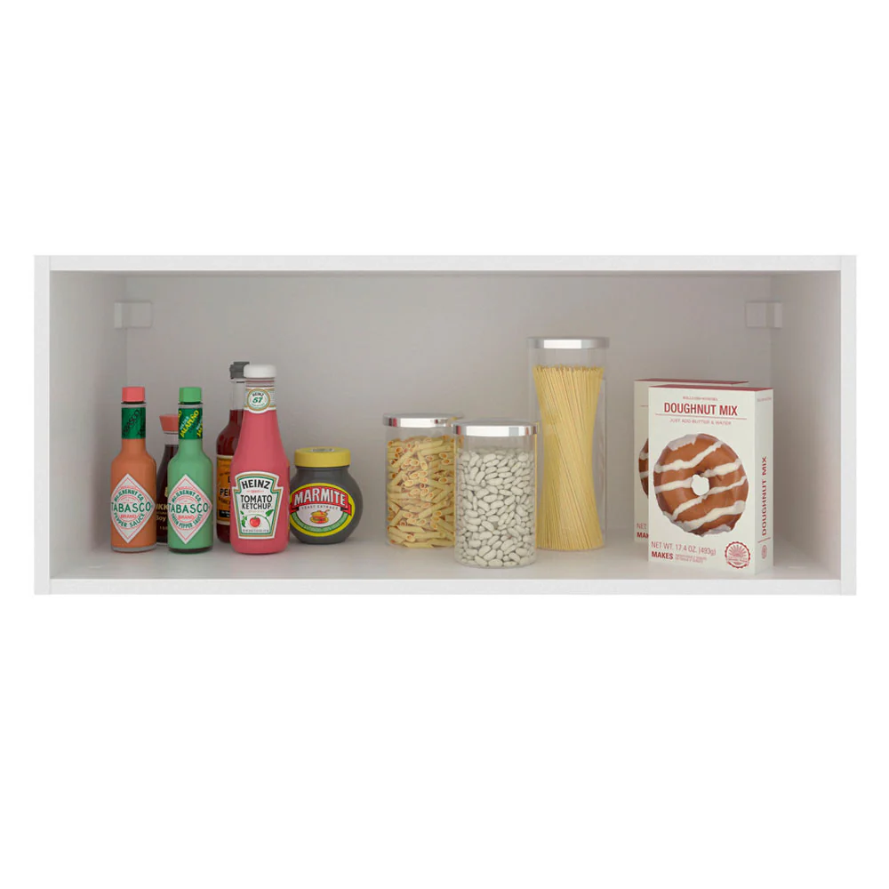 Armário Aéreo Madesa Stella 80 cm 1 Porta Basculante Branco/Rustic - Image 3