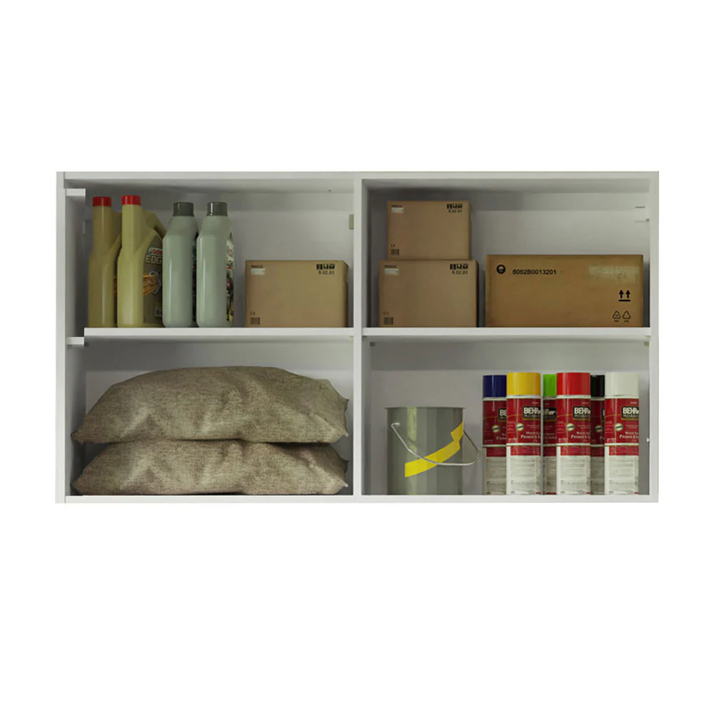 Armário Aéreo Multiuso 120cm 2 Portas Branco/Crema Agata Madesa - Image 5