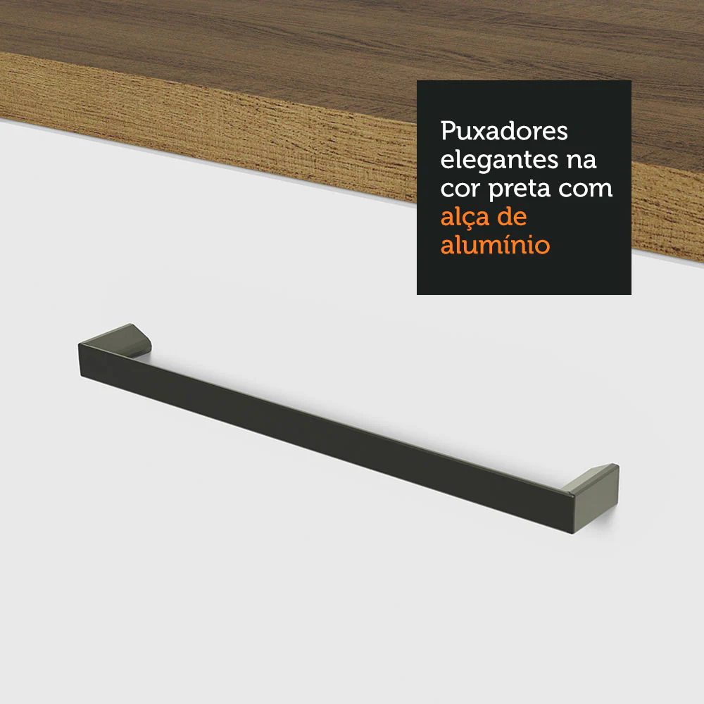 Armário Aéreo Multiuso 120cm 2 Portas Rustic/Branco Agata Madesa - Image 8