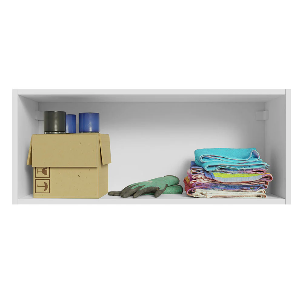 Armário Aéreo Multiuso 80cm 1 Porta Basculante Branco/Cinza Agata Madesa - Image 4