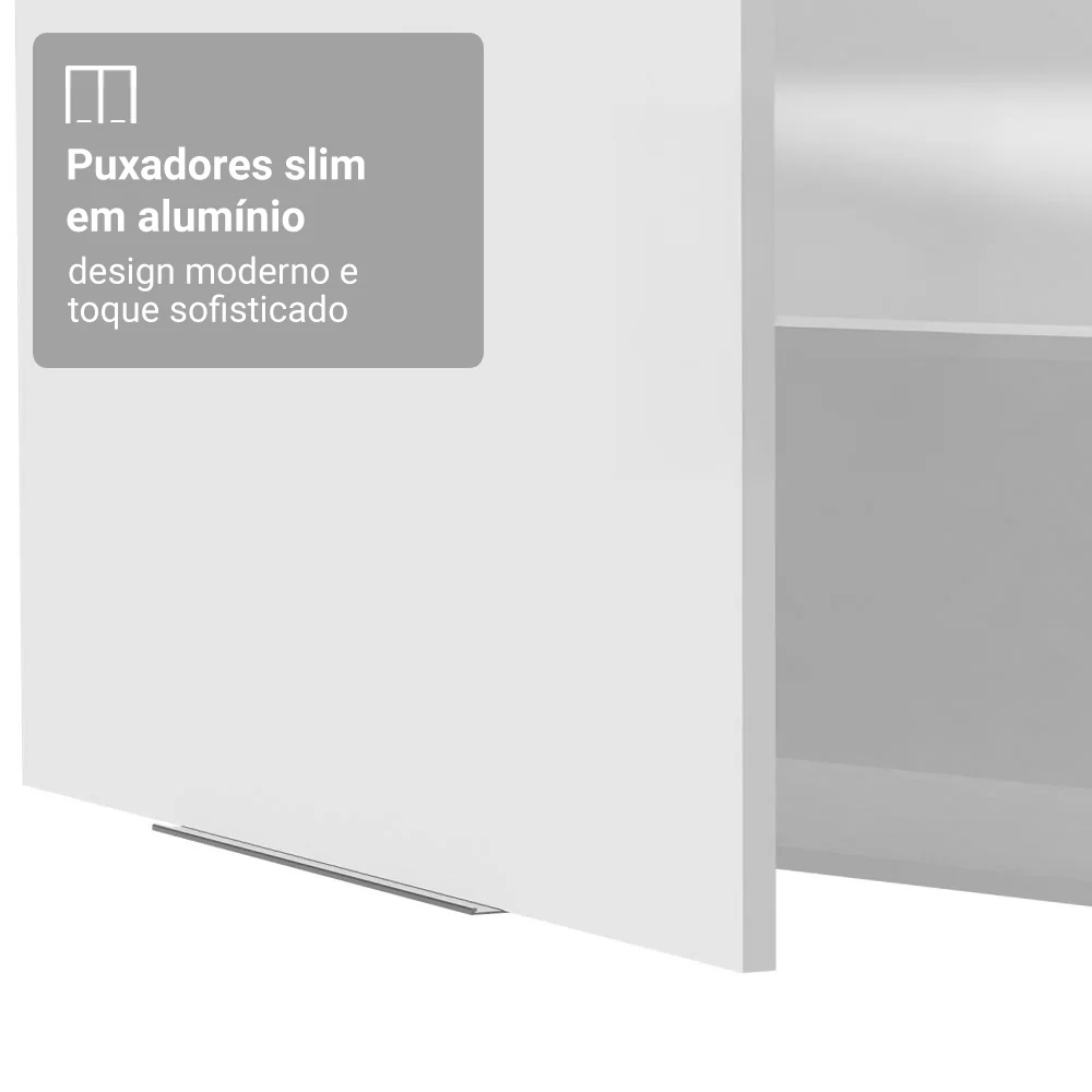 Armário Aéreo para Quarto 60 cm 1 Porta Basculante Branco Neo Madesa - Image 5