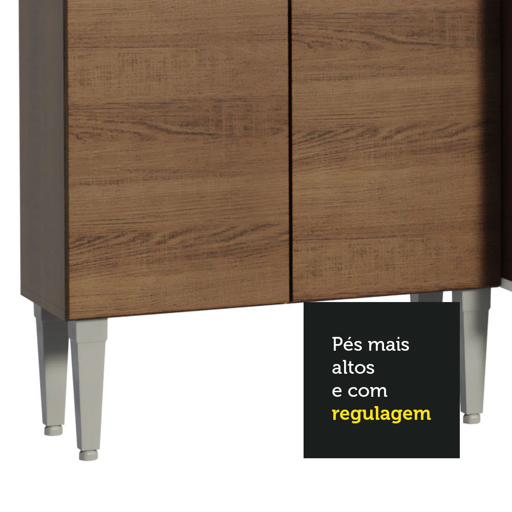 Armário de Cozinha Compacta 105cm com Pia Rustic/Cinza Emilly Madesa 04 - Image 9