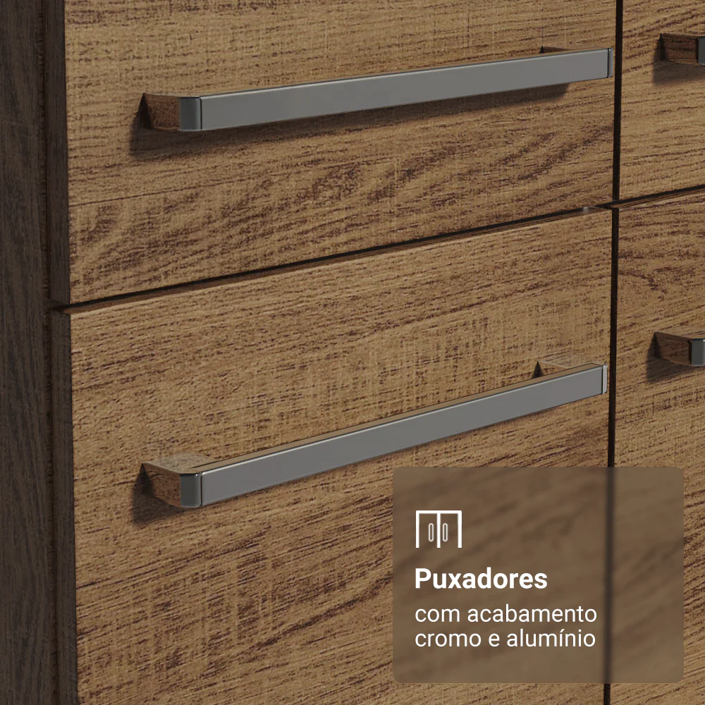 Armário de Cozinha Compacta 156 cm Rustic Emilly Madesa 02 - Image 6