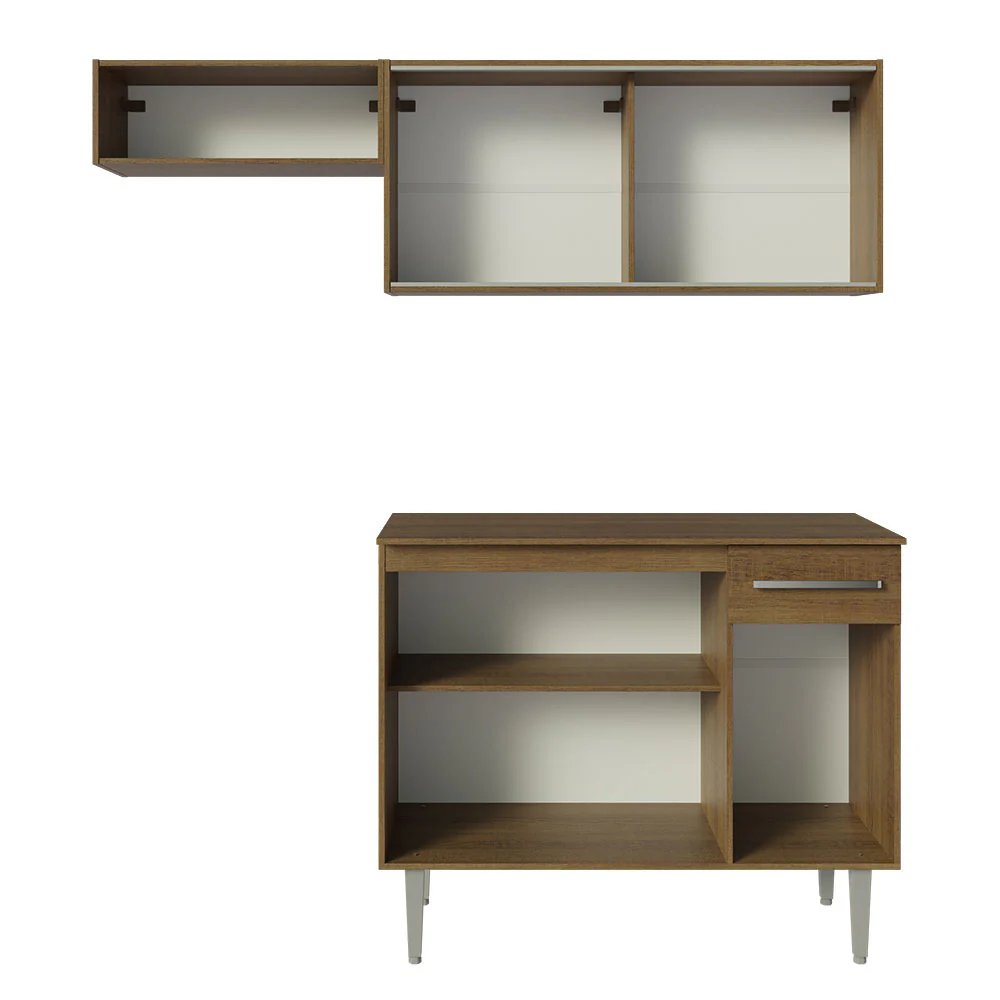 Armário de Cozinha Compacta 165cm Rustic Emilly Madesa 03 - Image 6