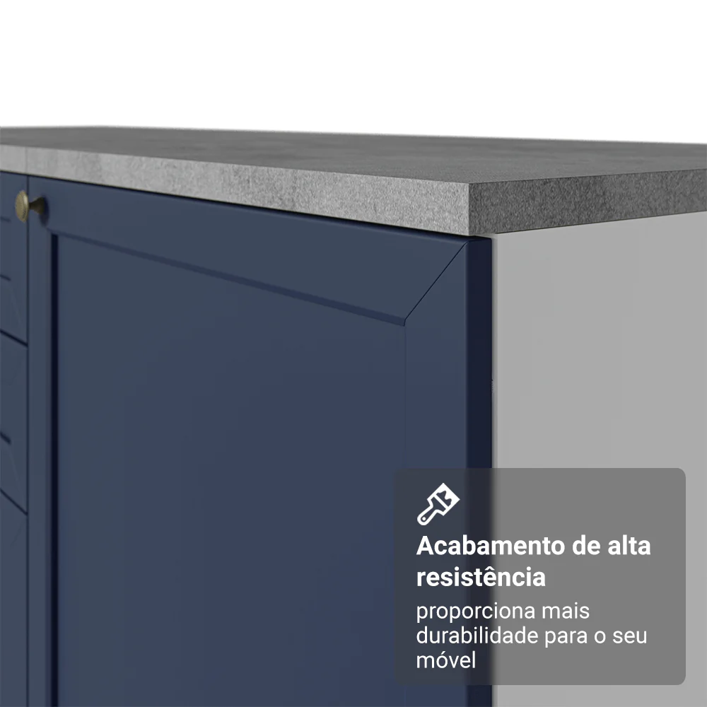 Armário de Cozinha Compacta 180 cm Branco/Azul Vik Madesa 02 - Image 9