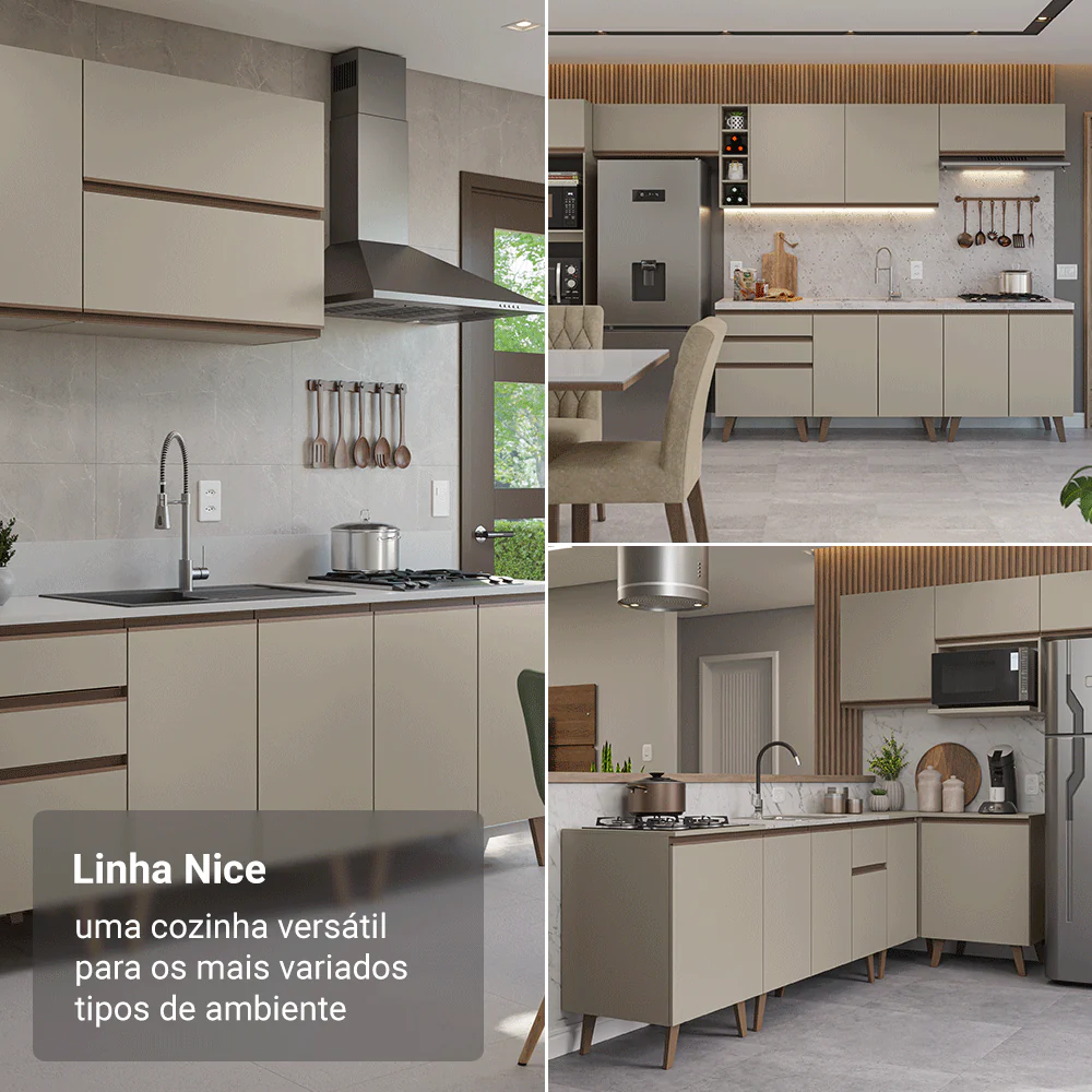 Armário de Cozinha Compacta 180 cm Crema Nice Madesa 02 - Image 5