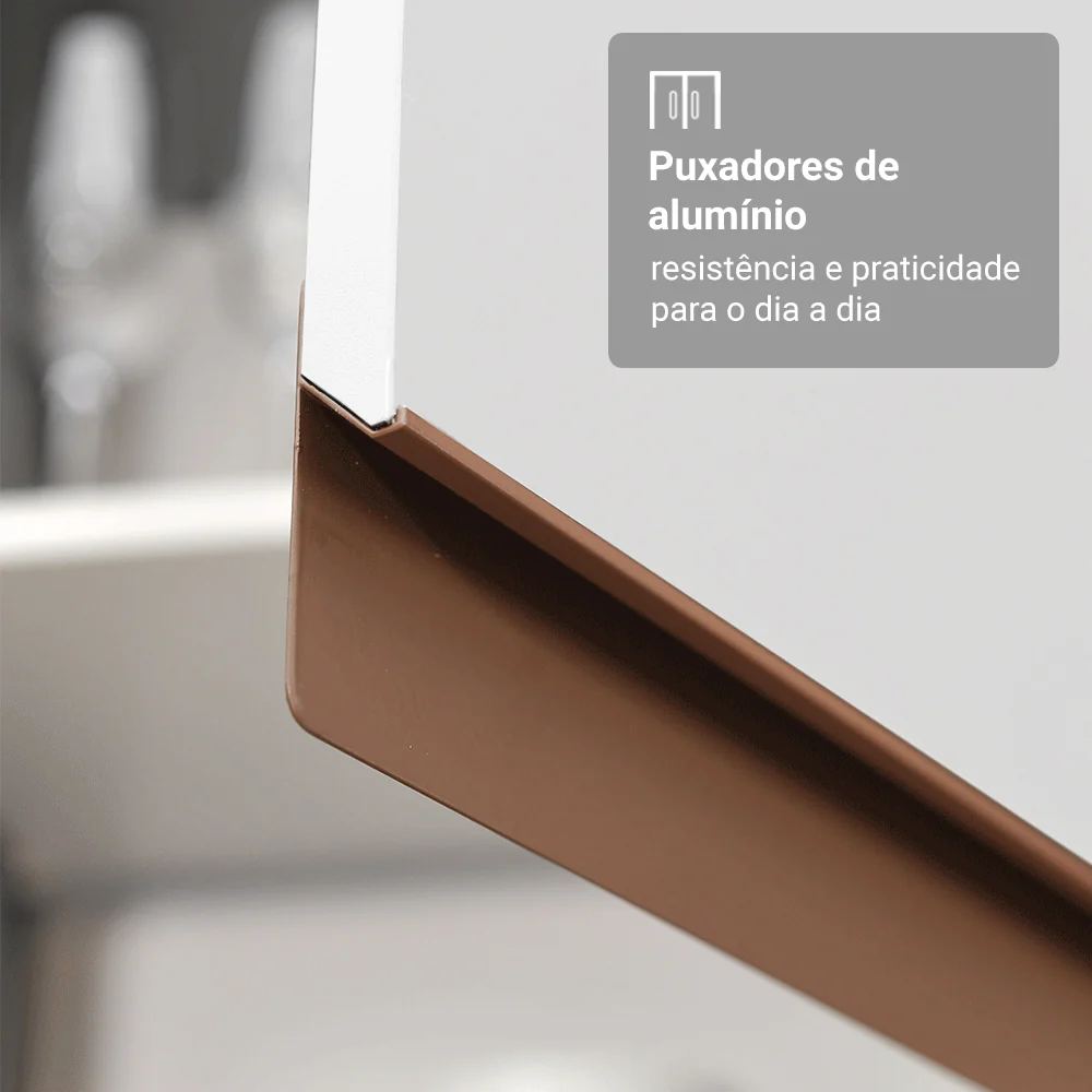 Armário de Cozinha Compacta 190cm Branco Reims Madesa 07 - Image 6