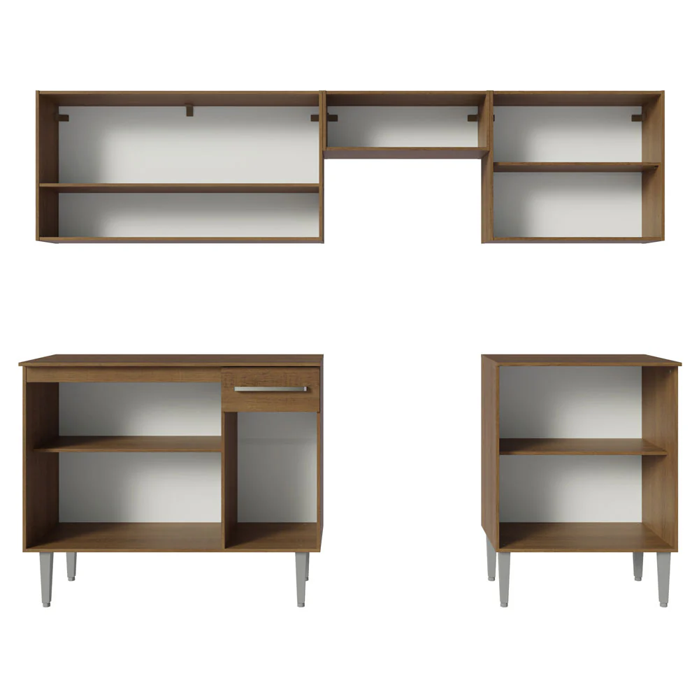 Armário de Cozinha Compacta 229cm Rustic/Cinza Emilly Madesa 15 - Image 6