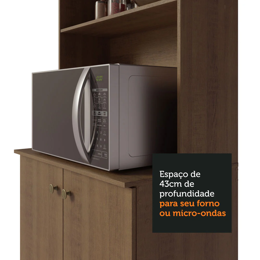 Armário de Cozinha Compacta Quiosque 235cm Rustic Gourmet Madesa 01 - Image 7
