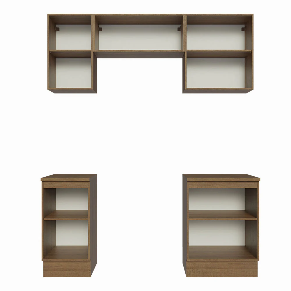 Armário de Cozinha Compacta 180cm Rustic/Preto Glamy Madesa 12 - Image 5