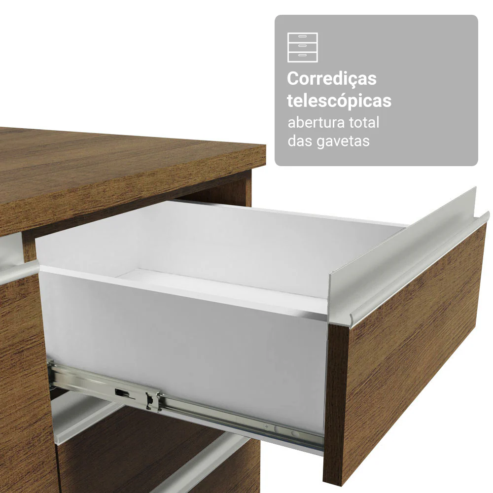 Armário de Cozinha Compacta 190cm Rustic Glamy Madesa 05 - Image 7