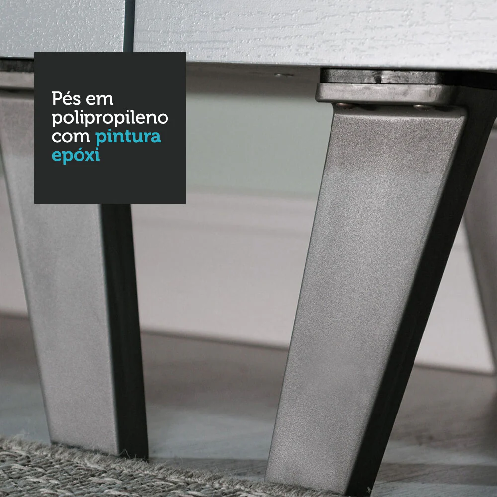 Armário de Cozinha Completa 220cm Cinza Nice Madesa 03 - Image 9