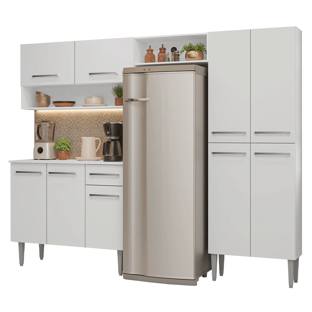 Armário de Cozinha Completa 229cm Branco Emilly Madesa 17 - Image 2