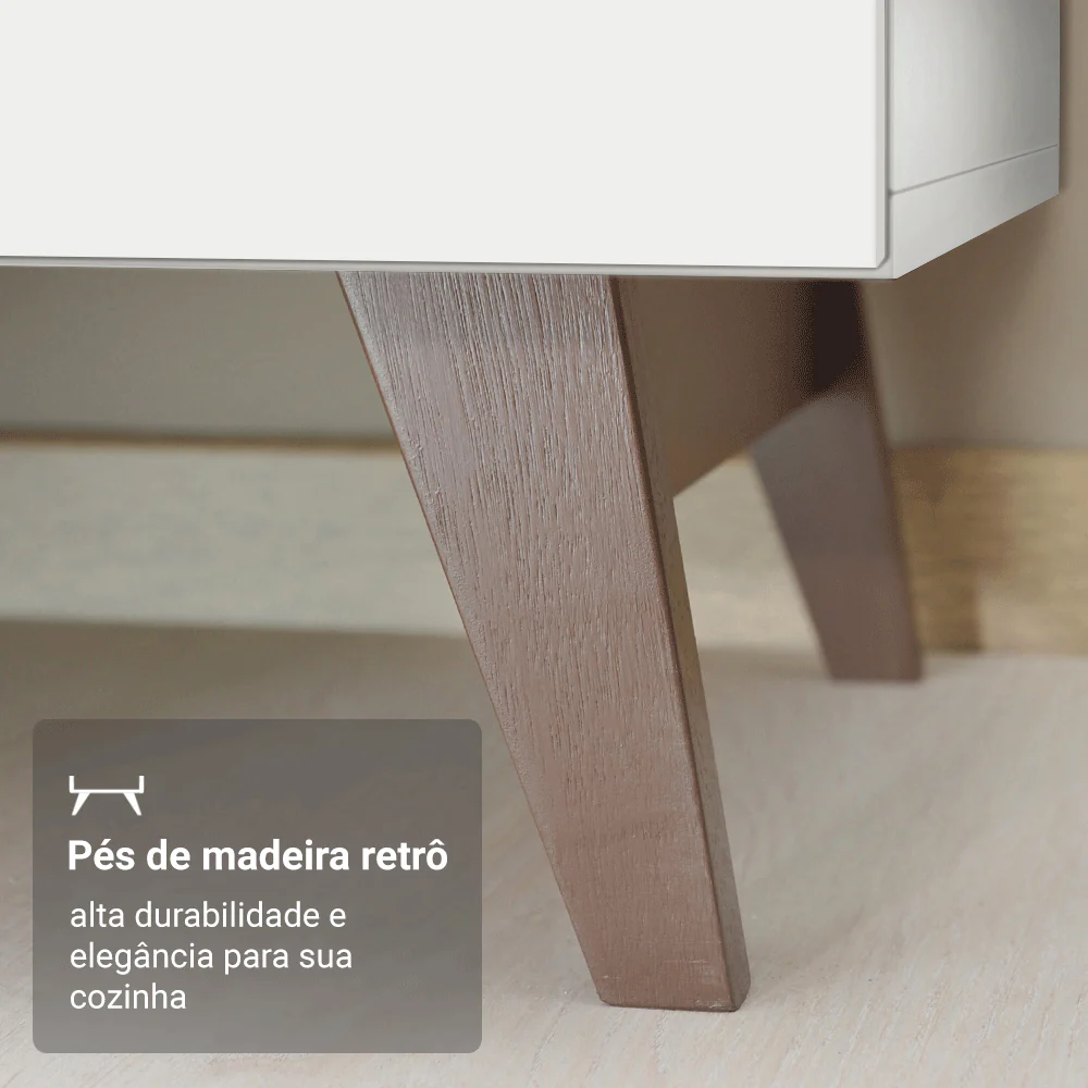 Armário de Cozinha Completa 250cm Branco Reims Madesa 09 - Image 9