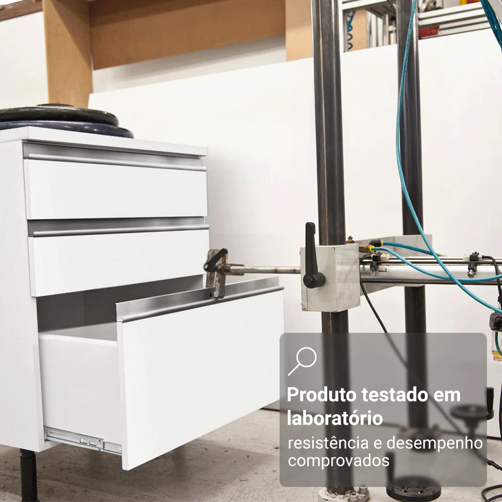 Armário de Cozinha Completa 260cm Branco Diamante Madesa 02 - Image 9