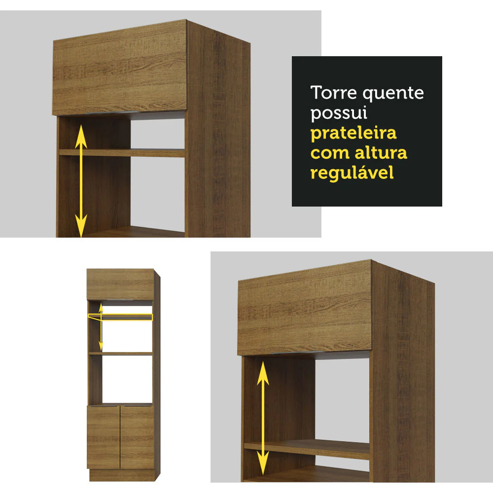 Armário de Cozinha Completa 270cm Rustic Stella Madesa 09 - Image 8