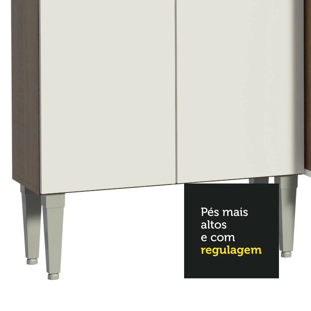 Armário de Cozinha Completa 293cm Rustic/Branco Emilly Madesa 01 - Image 7