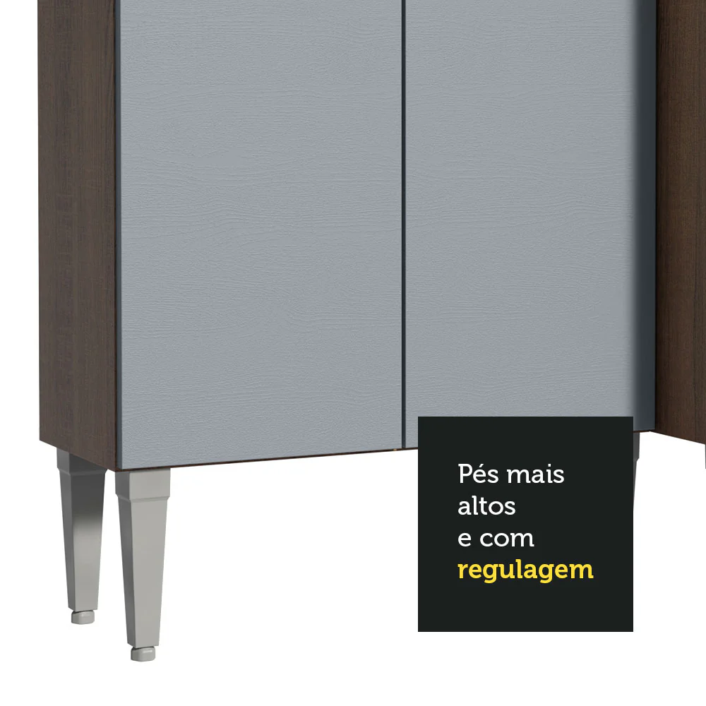 Armário de Cozinha Completa 325cm Cinza/Rustic Emilly Joy Madesa 01 - Image 7