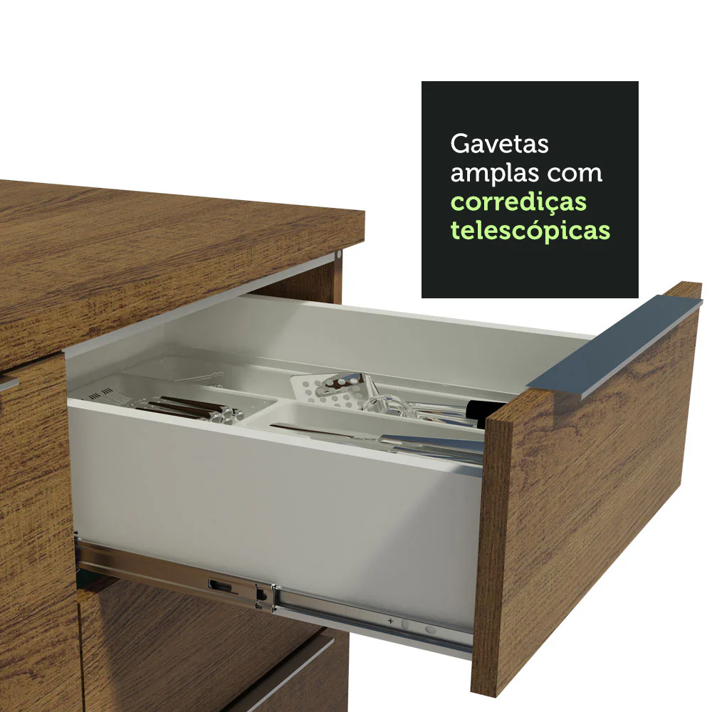 Armário de Cozinha Completa 330cm Rustic Stella Madesa 03 - Image 7