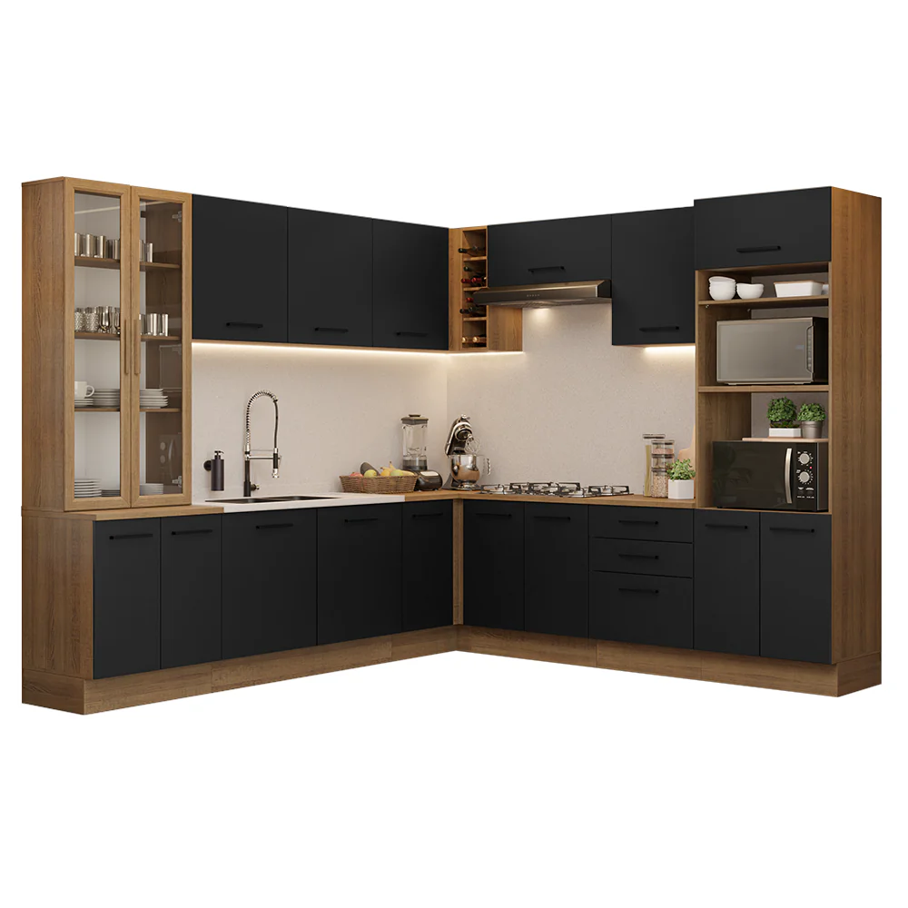 Armário de Cozinha Completa 549cm Rustic/Preto Agata Madesa 01 - Image 2