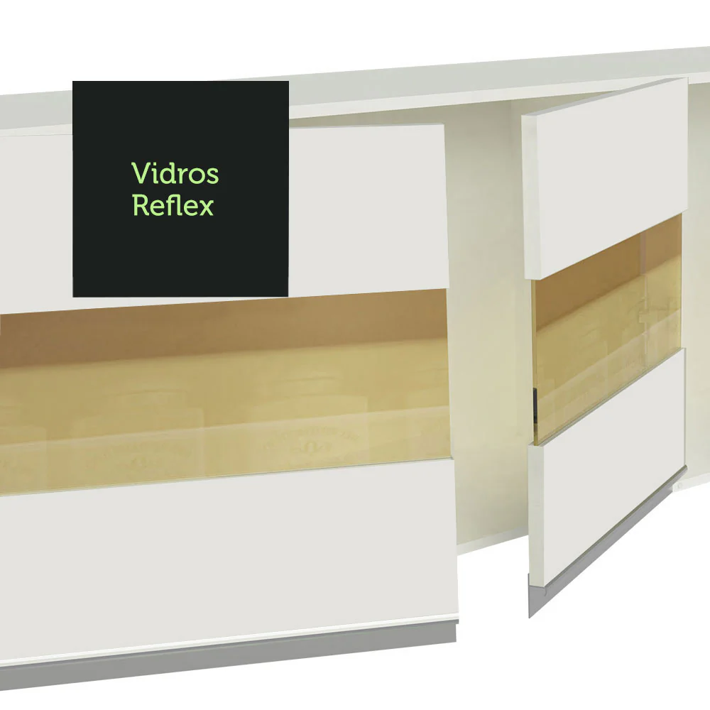 Armário de Cozinha Completa de Canto 100% MDF 447cm Branco Smart Madesa 01 - Image 6