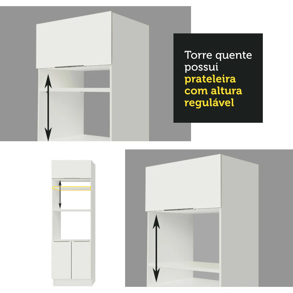 Armário de Cozinha Completa de Canto 499cm Branco Stella Madesa 01 - Image 9