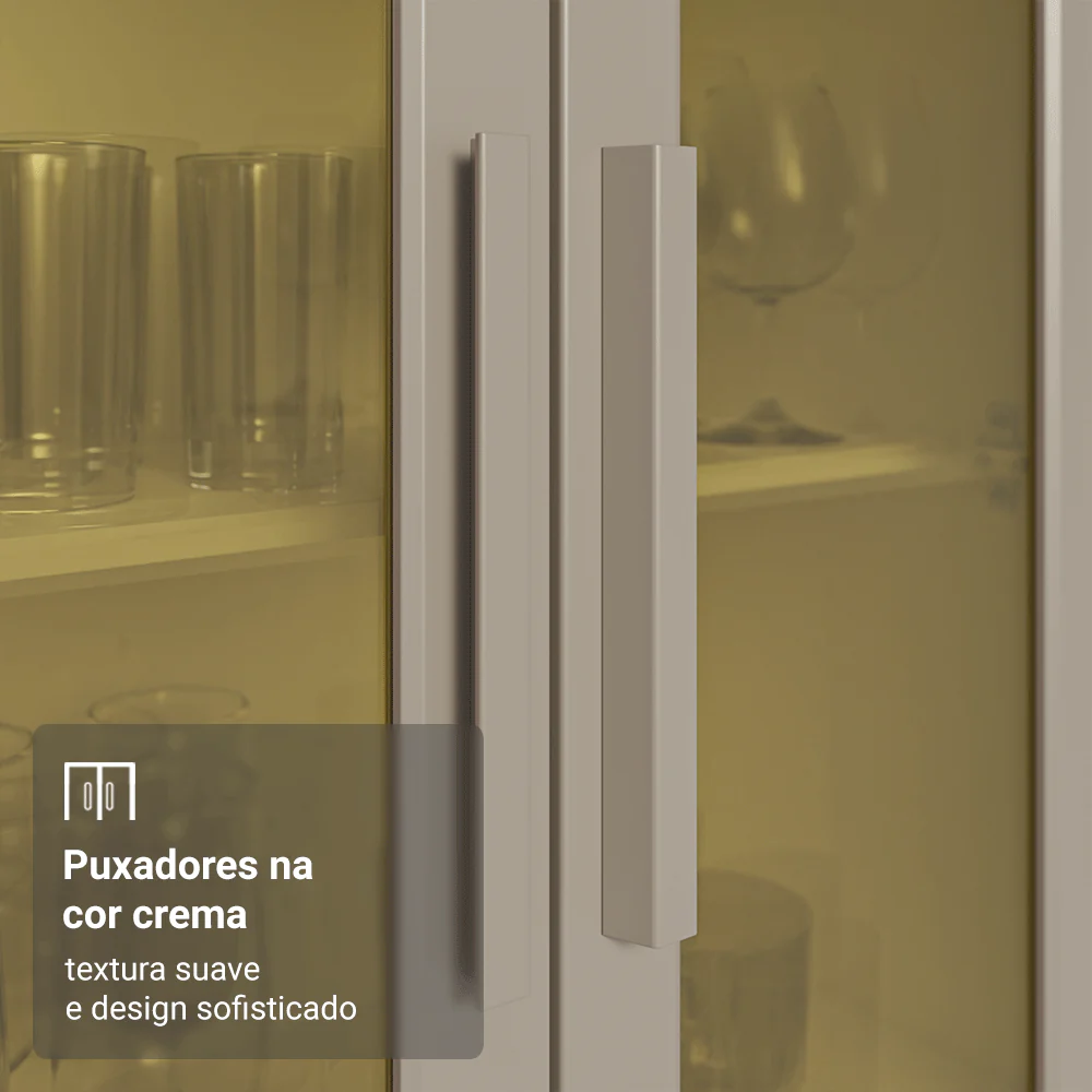 Armário de Cozinha Completa 100% MDF 290 cm Branco/Rustic/Crema Smart Madesa 01 - Image 6