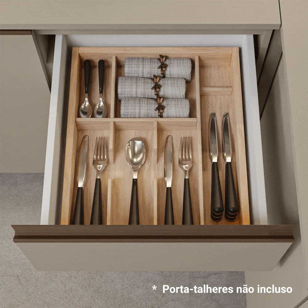 Armário de Cozinha Compacta 180 cm Crema Nice Madesa 01 - Image 9