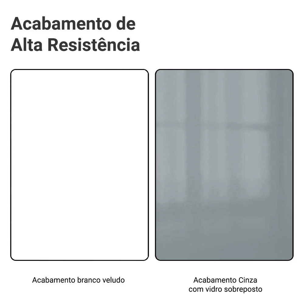 Armário de Cozinha Completa 280 x 60 cm Branco/Cinza Lux Madesa 02 - Image 11