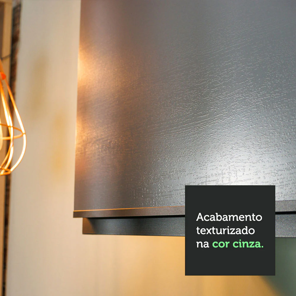 Armário de Cozinha Completa 280cm Cinza Nice Madesa 01 - Image 7