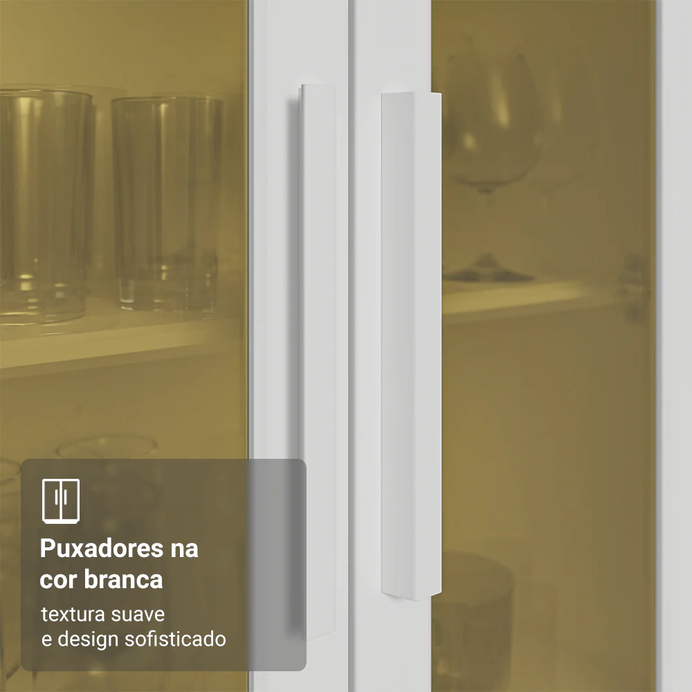 Armário de Cozinha Completa de Canto 507 cm Branco Smart 100% MDF Madesa 01 - Image 7