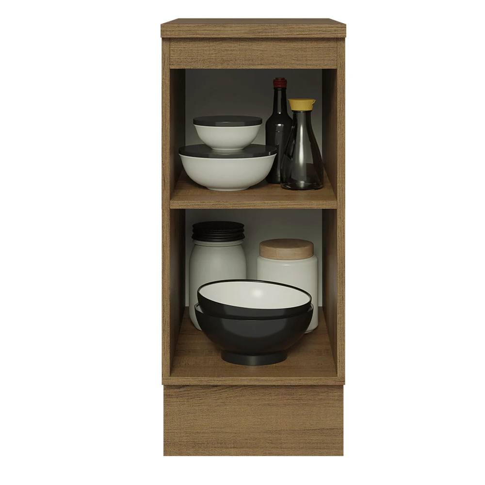 Balcão 35 x 60 cm 1 Porta (Com Tampo) Rustic/Cinza Lux Madesa - Image 4