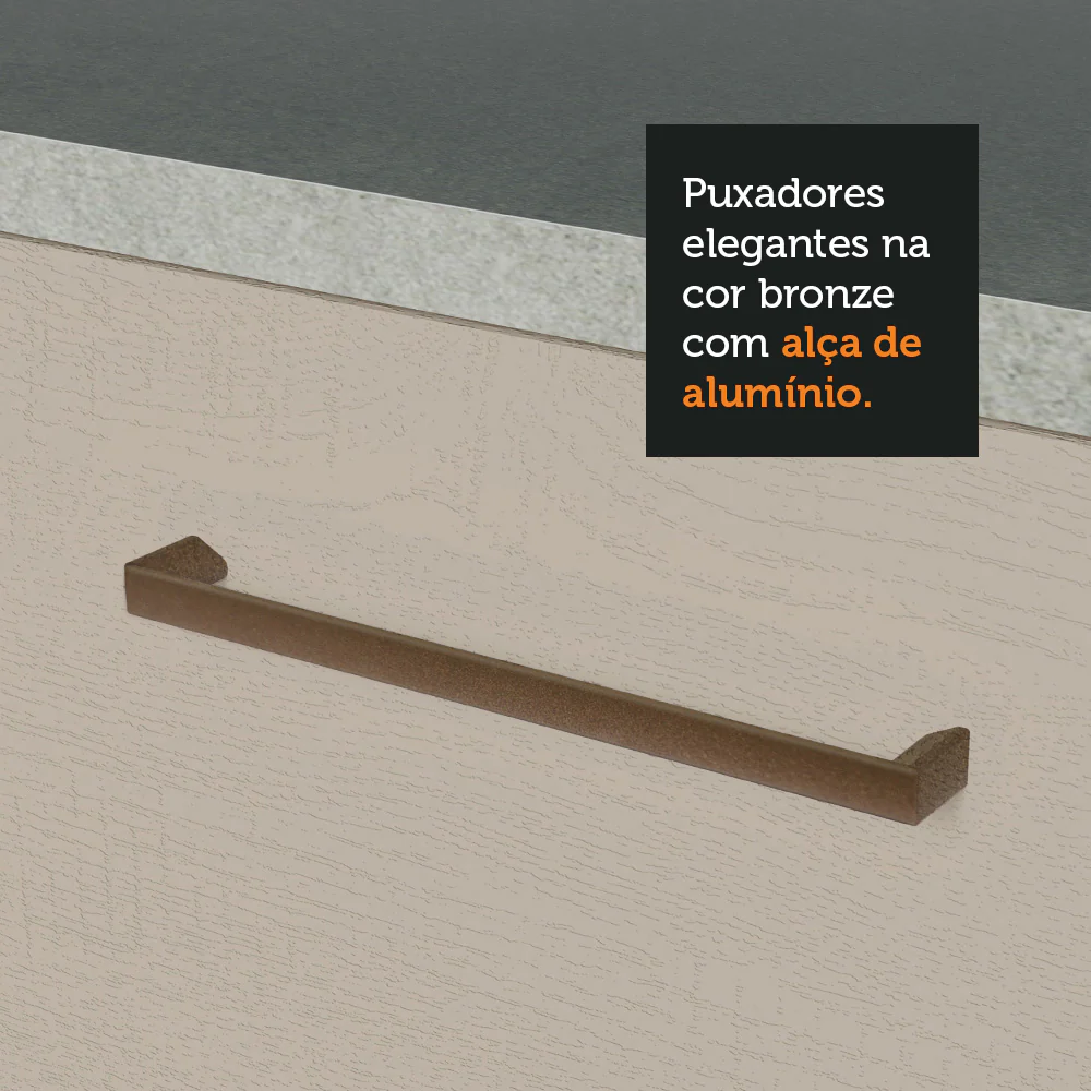Balcão 40 cm 1 Porta Branco/Crema Agata Madesa - Image 8