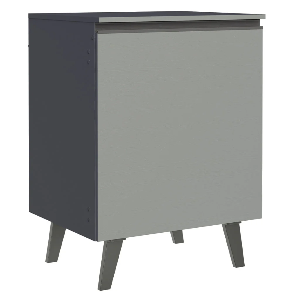 Balcão 60 cm 1 Porta Com Pés Cinza Nice Madesa