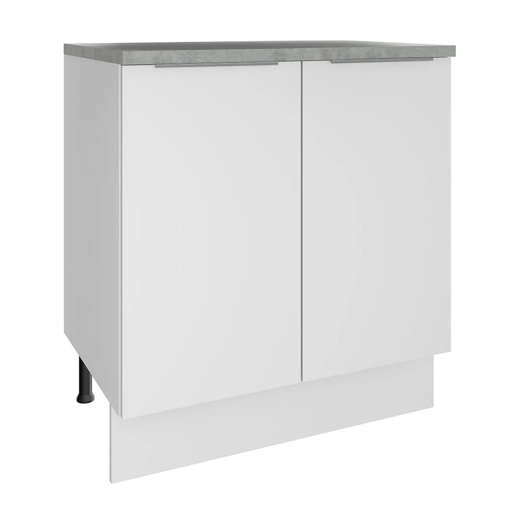 Balcão 70 x 60 cm 2 Portas (Com Tampo) Branco Stella Madesa