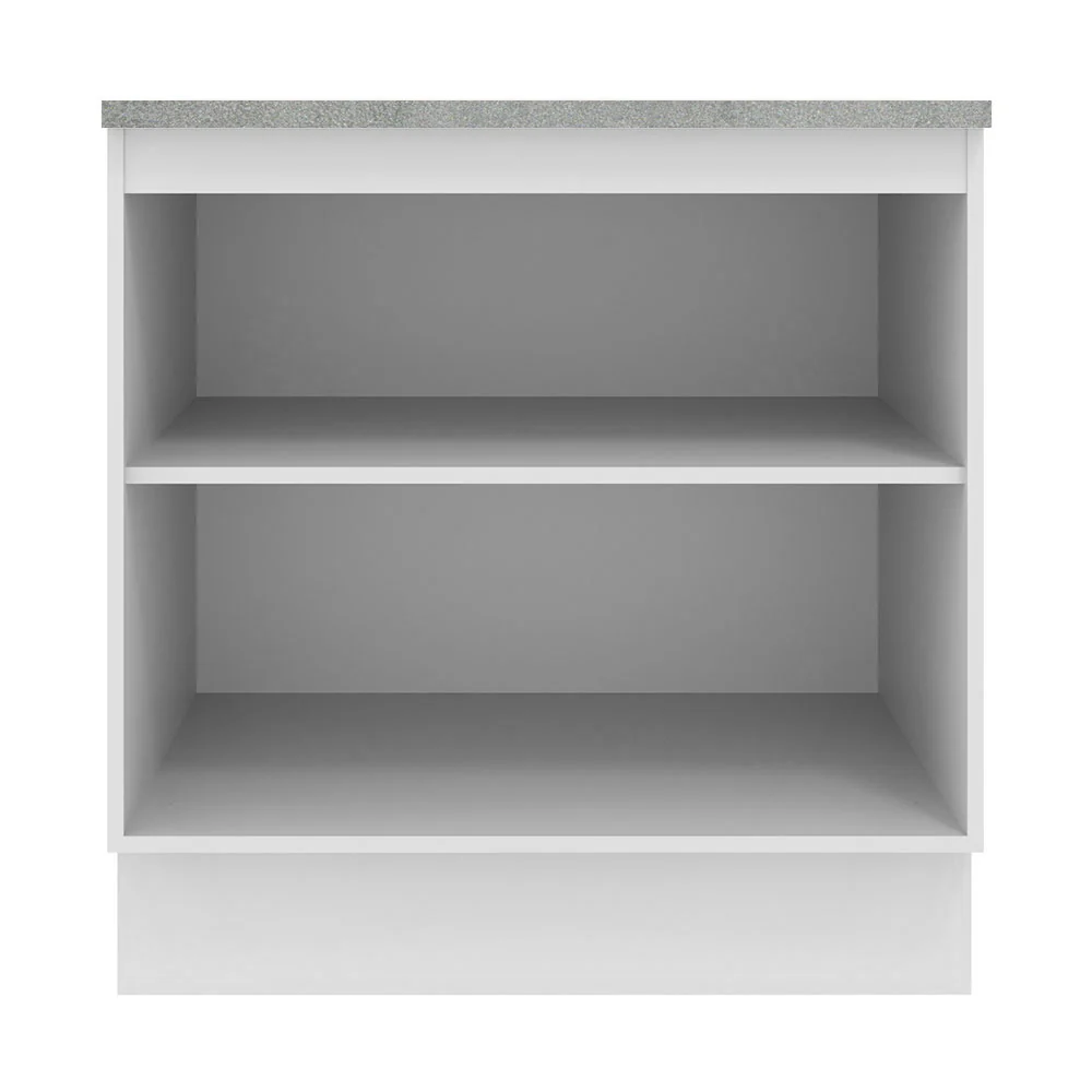Balcão 80 x 60 cm 2 Portas (Com Tampo) Branco/Crema Agata Madesa - Image 6