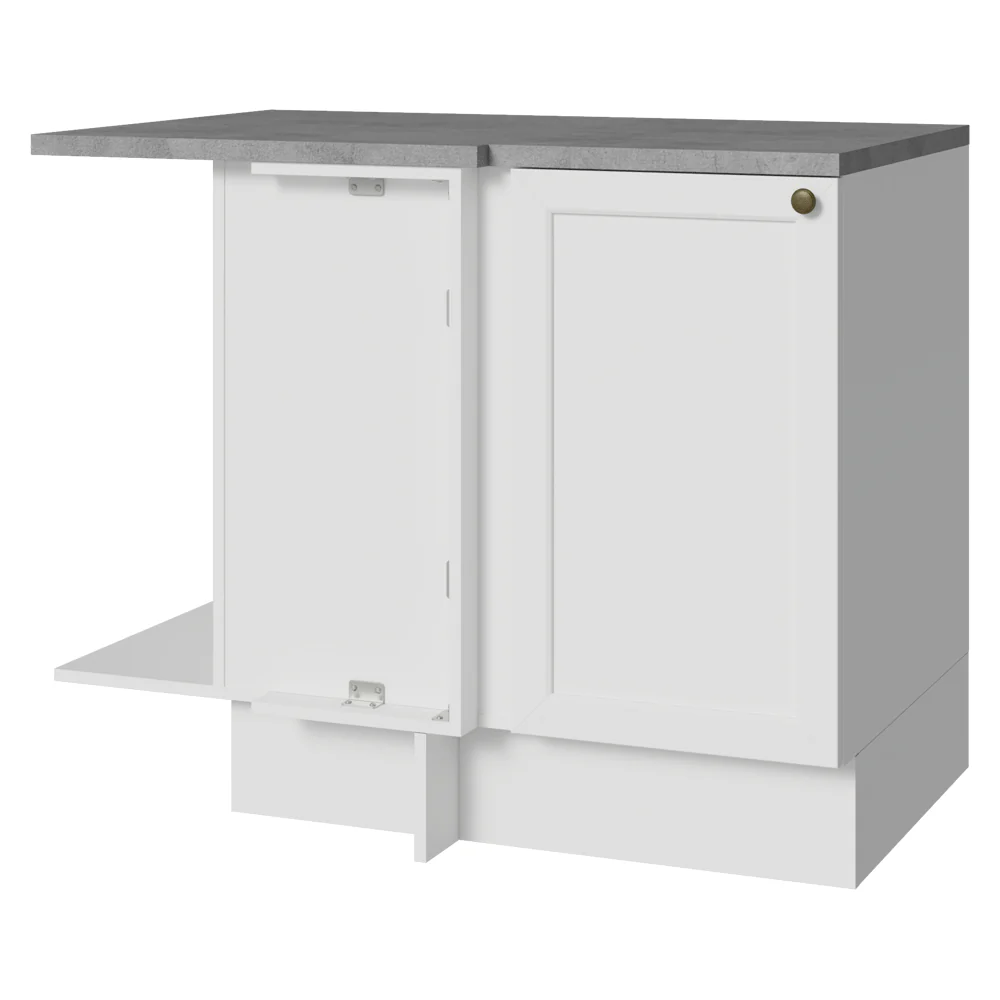 Balcão de Canto para Linha de 60 cm Profundidade (Com Tampo) Branco Vik Madesa
