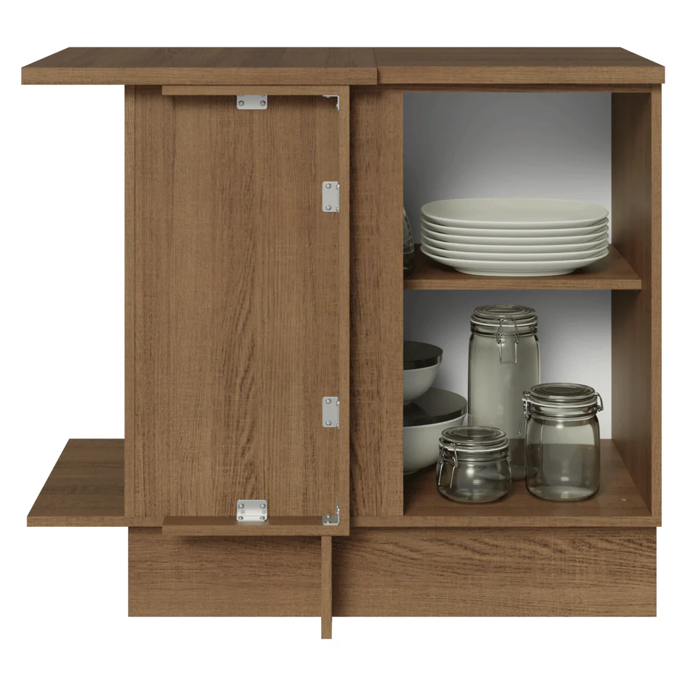 Balcão de Canto Madesa Agata 1 Porta Rustic/Branco - Image 5