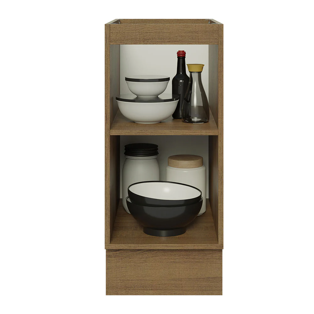 Balcão Cozinha 35 x 60 cm 1 Porta (Sem Tampo) Rustic/Preto Glamy Madesa - Image 4