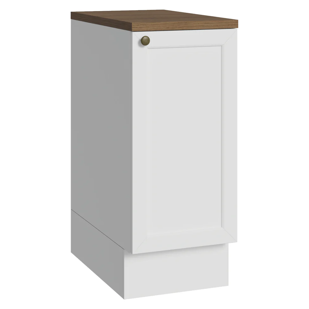 Balcão de Cozinha 35 x 60 cm 1 Porta (Com Tampo) Branco/Rustic Vik Madesa