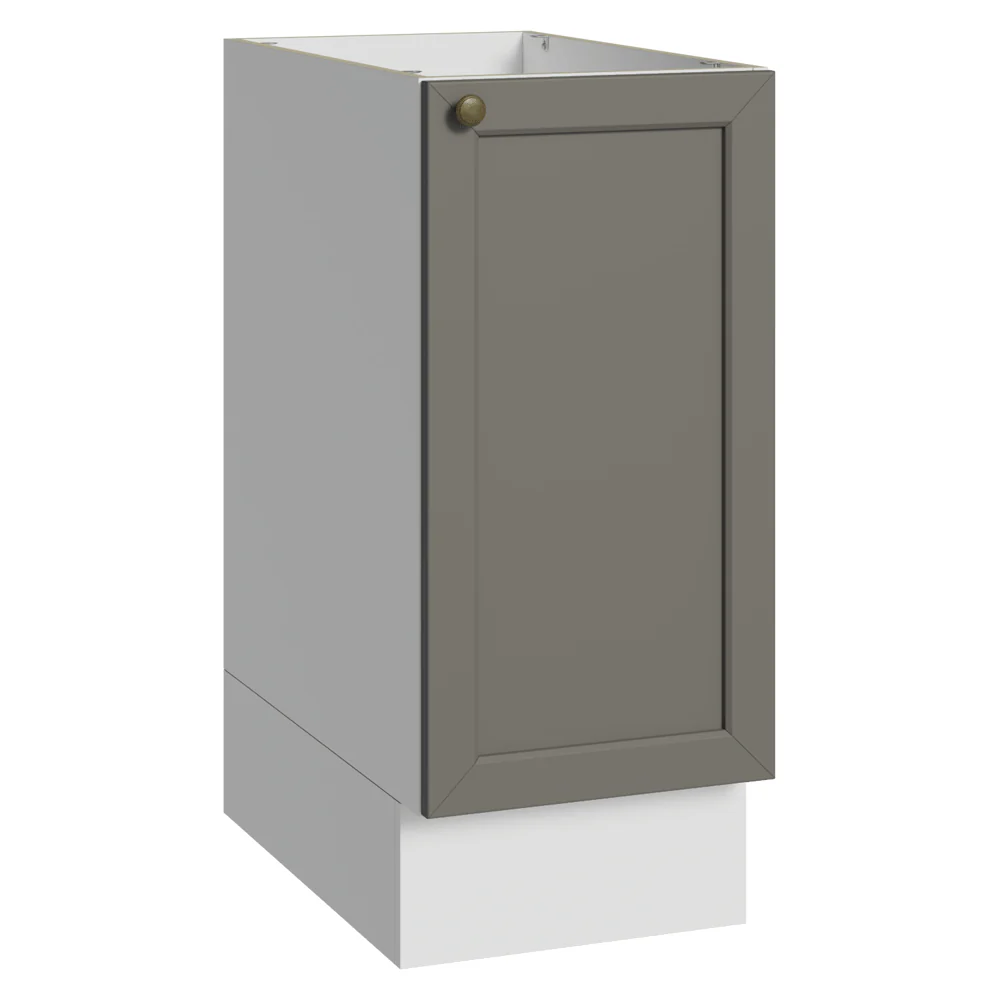 Balcão de Cozinha 35 x 60 cm 1 Porta (Sem Tampo) Branco/Cinza Vik Madesa
