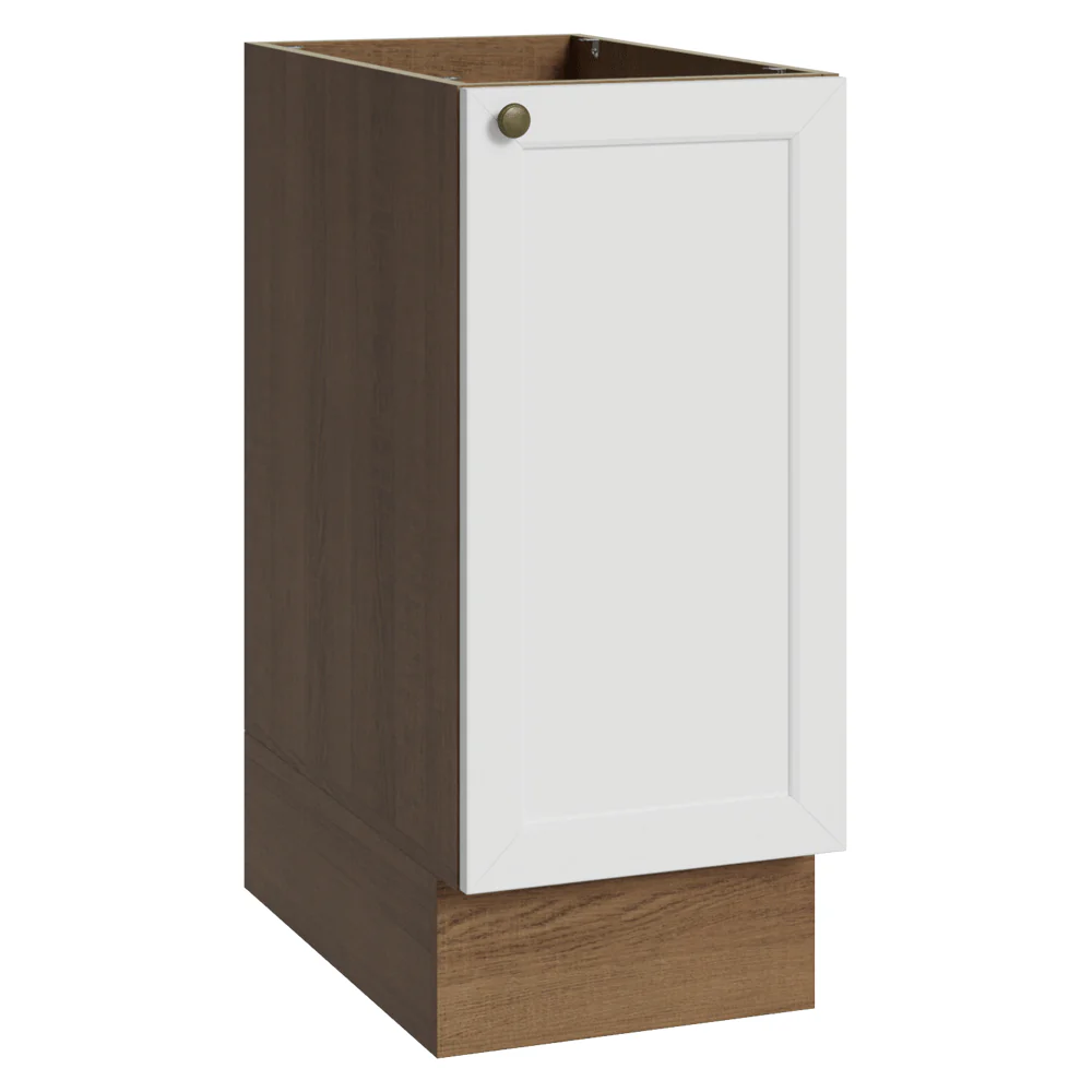 Balcão de Cozinha 35 x 60 cm 1 Porta (Sem Tampo) Rustic/Branco Vik Madesa