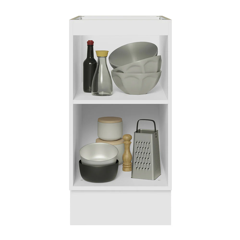 Balcão Cozinha 40 x 60 cm 1 Porta (Sem Tampo) Branco/Rustic Glamy Madesa - Image 4