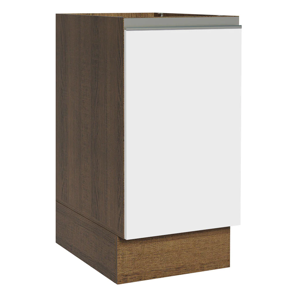 Balcão Cozinha 40 x 60 cm 1 Porta (Sem Tampo) Rustic/Branco Glamy Madesa