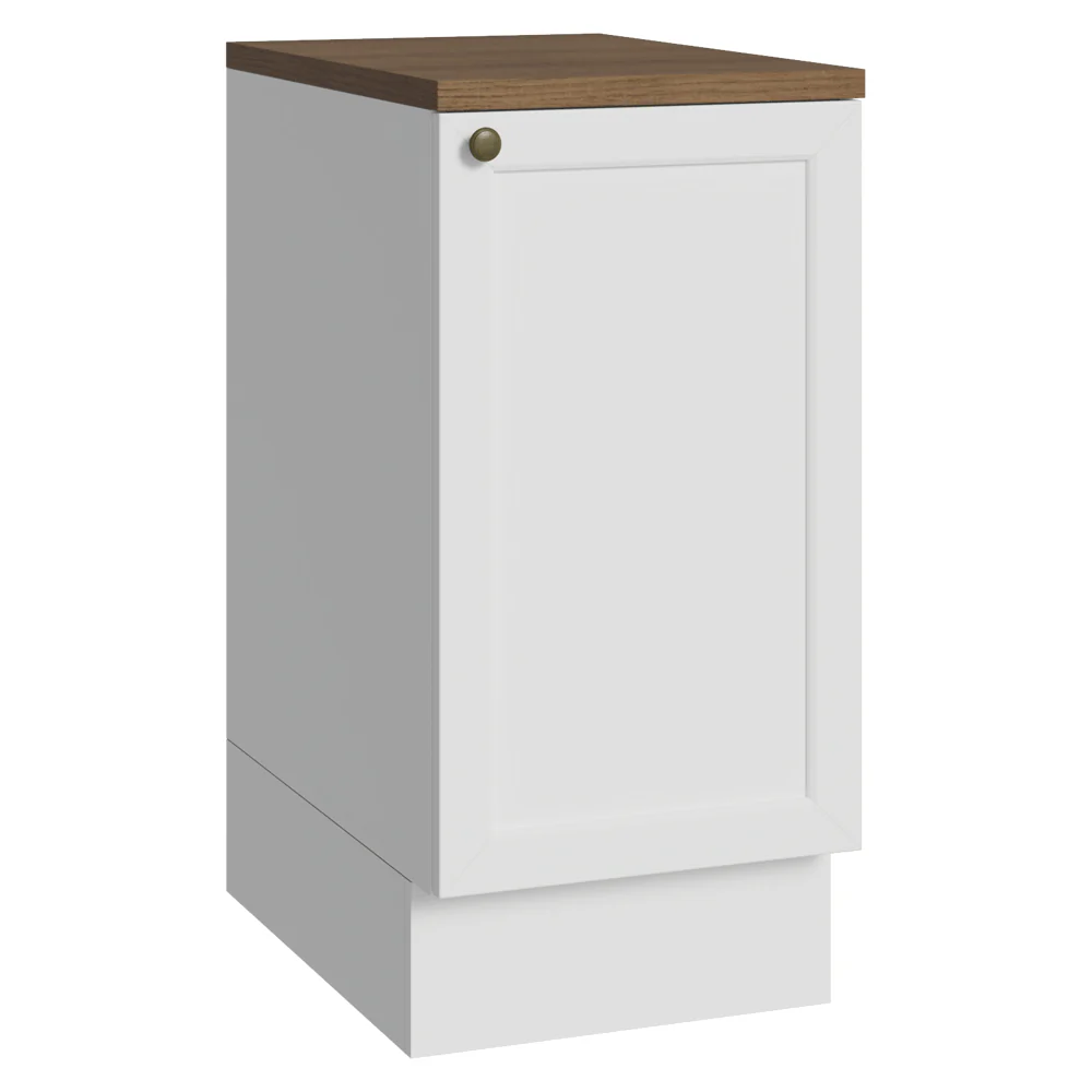 Balcão de Cozinha 40 x 60 cm 1 Porta (Com Tampo) Branco/Rustic Vik Madesa